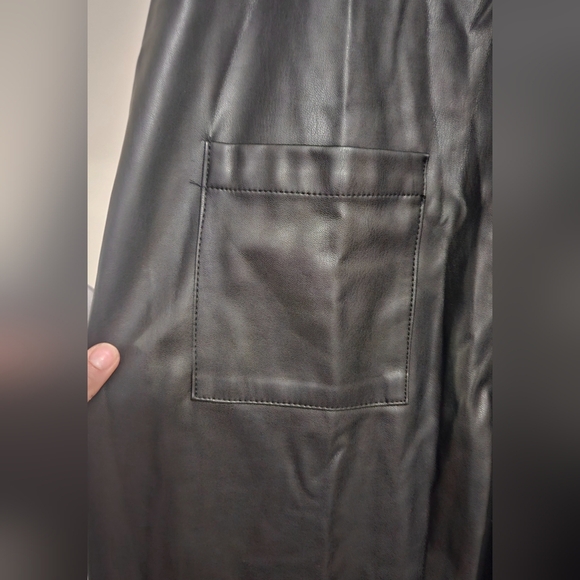 ZARA Jackie Jumpsuit Faux Leather In Black. Size Small - Picture 11 of 16